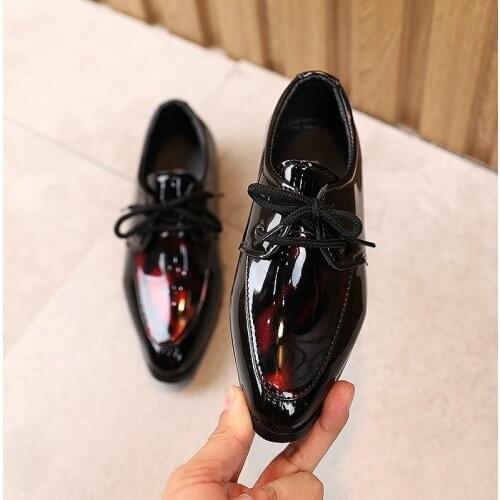Fashion ChildrenS Shoes Kids For Boys School Baby Patent Leather Shoes For Spring Autumn Party Show 1 2 3 4 5 6 8 9 10 11 Years