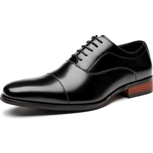 Lace-Up Men Shoes Formal Casual Business Genuine Leather Three-Joint Shoes For Gentleman Size 39-44