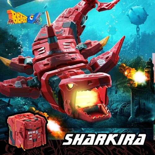 [In Stock]52TOYS Beast Box Series Sharkira Shark BB-17 Transformers Cube Mecha Deep Sea Atlantis Model Birthday Gift