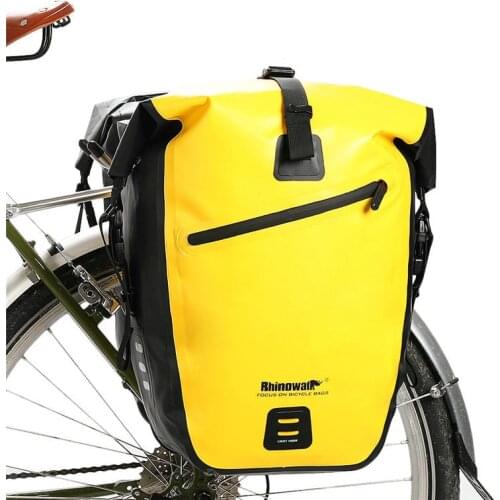 RHINOWALK Waterproof Bike Bag 23L/27L MTB Road Bike Rear Rack Pannier Bag Bicycle Rear Rack Tail Seat Trunk Bags Bike Accessory
