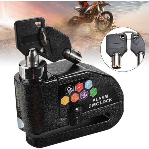 1pc Motorcycle Alarm Lock Motorbike Anti-theft Alarm Wheel Disc Brake Security Safety Siren Lock For 7mm Thickness Disc Brakes