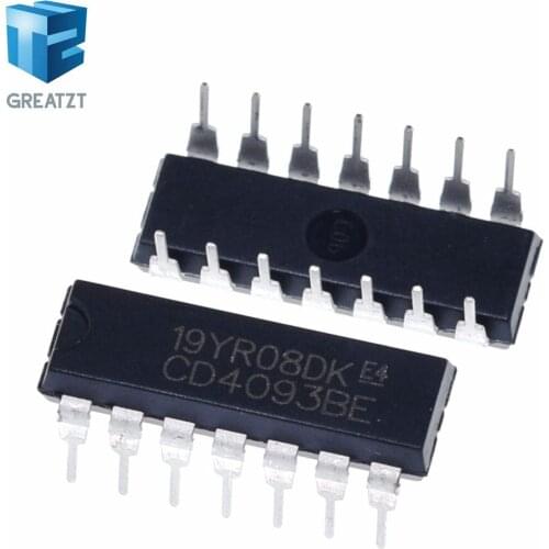 10PCS CD4093BE DIP14 CD4093 DIP 4093 DIP-14 4093BE new and original IC