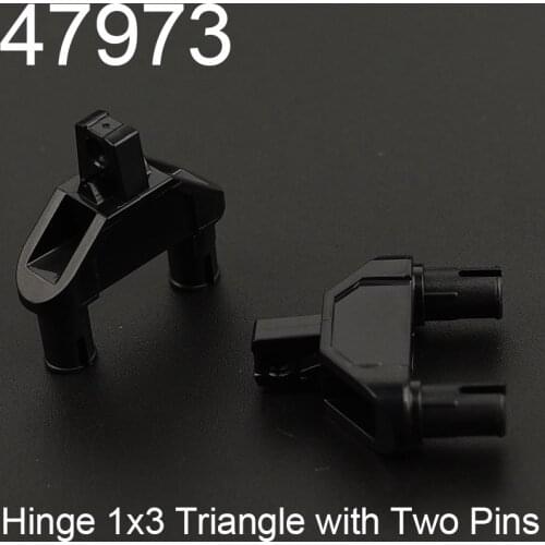 10PCS 47973 Hinge 1x3 Triangle with Two Pins, Building block accessories parts MOC DIY Education Build Toys Brick