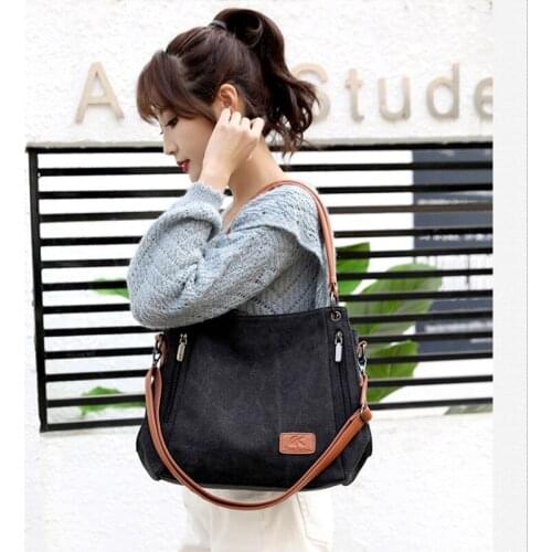 2021 Fashion Women Handbag Canvas Female Shoulder Bags Designer Women Messenger Bags Ladies Casual Bags Clutch Purse Crossbody