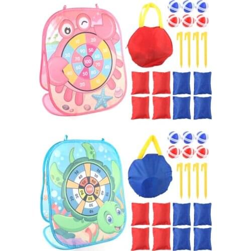 28EC Outdoor Cloth Sucker Toys for Children Gift Sandbag Sticky Ball Throw Sports Dartboard Shooting Creative