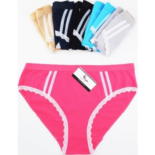 6pcs Women Underwear Cotton High Waist Comfortable Panties Plus Size for Lady Lace Breifs Sexy Lingerie Female 2xl 3xl 4xl