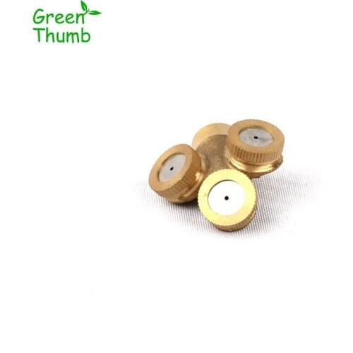 8pcs Green Thumb Brass Sprinkler 1/4 Inch Female Thread Brass Agricultural Misting Spray Nozzle for Home Garden Irrigation