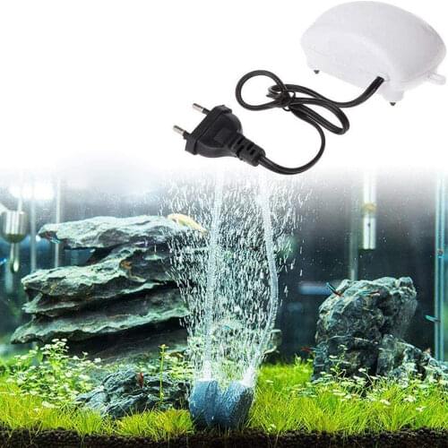 NICREW 2.5W Aquarium Air Pump Fish Tank Aquarium Fountain Compressor Single Outlet With Check Valve Tube Aquatic Accessories