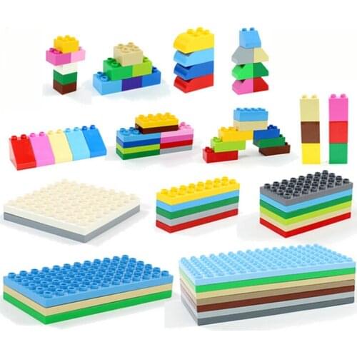 Bulk Baby Blocks Big Building Blocks Toys 2*2 2*4 4*8 8*8 Plate Compatible DIY Toys Baseplate