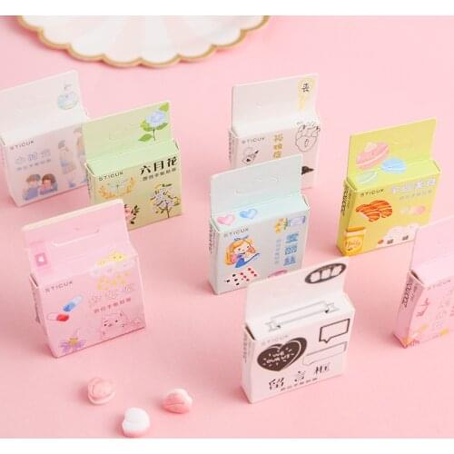40 Pcs/Pack Kawaii Flowers Pattern Decoracion Diary Christmas Stickers Scrapbooking Stationery Sticker Student Supplies
