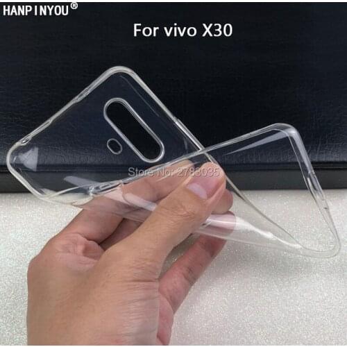 For vivo X30 X 30 6.44" Slim Crystal Clear Transparent Soft TPU Back Case Protection Skin Camera Protect Cover