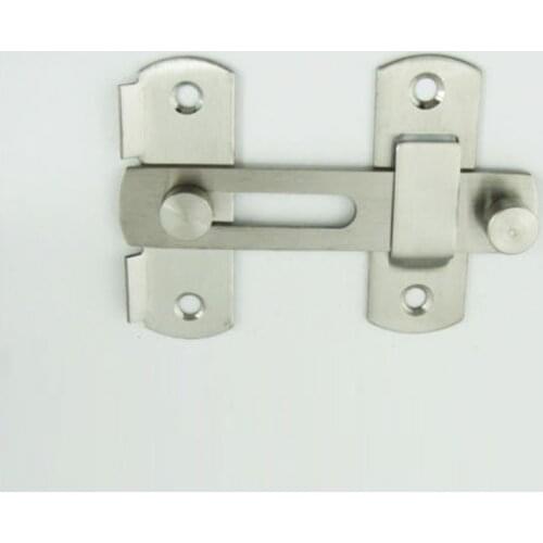 Stainless Steel Door Bolt Latch Slide Catch Lock Home Safety Silver Kit New Part