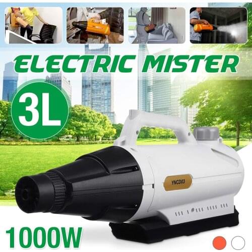 220V Electric ULV Fogger Sprayer 3L Portable Cold Mist Machine Aerosol Generator Disinfection Machine Nozzle Fight Drugs Sprayer