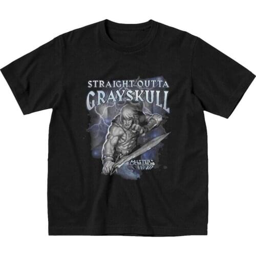 Male He-Man Masters Of The Universe T Shirt Short-Sleeve Cotton Tshirt Handsome T-shirt Casual Eternia Tees Loose Fit Clothes