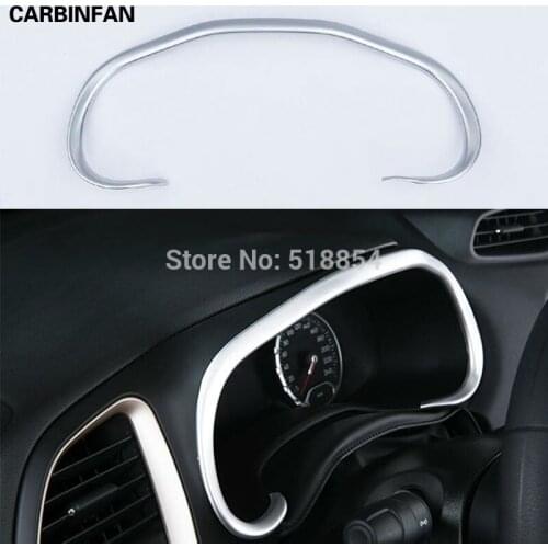 CHROME INSTRUMENT GAUGE PANEL COVER DASHBOARD DASH TRIM INTERIOR BEZEL FRAME MOLDING STYLING Sticker FOR 2015 2016 JEEP RENEGADE
