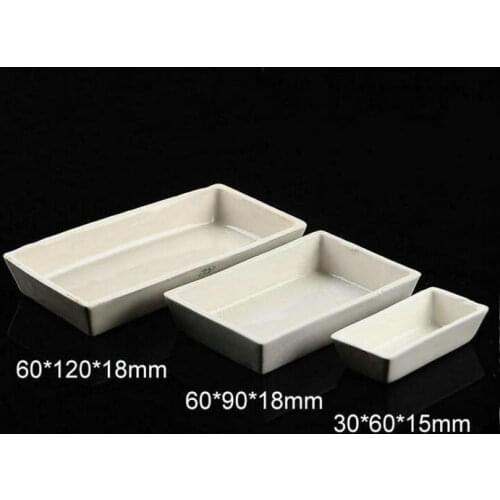 1PCS Ceramic Crucible Cupel Boat Sample Holder Combustion Boat for Tube Muffle Furnaces