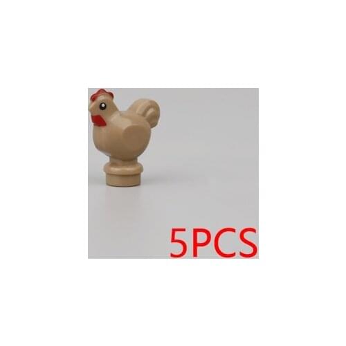 Brown Chicken Animals Building Blocks Brick Horse Crocodile Gorilla Tiger Kids Toys Animal Lockings Figures Assemble