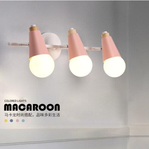 Loft lampes suspendues nicho de parede luminaria wood corridor dining room aisle espelho wall lights for home