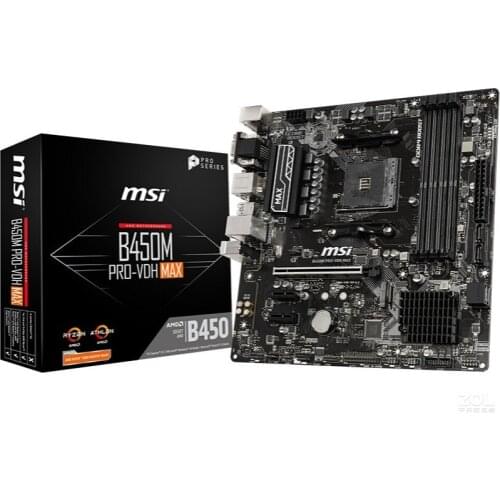 New MSI B450M PRO-VDH MAX Desktop Motherboard DDR4 Socket AM4 64GB USB2.0 USB3.1 HDMI DVI VGA B450 motherboard