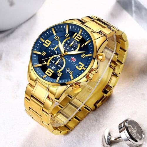 MINI FOCUS Men Watches Top Brand Luxury Chronograph Fashion Waterproof Sports Watch Men Business Quartz Watch Relogio Masculino