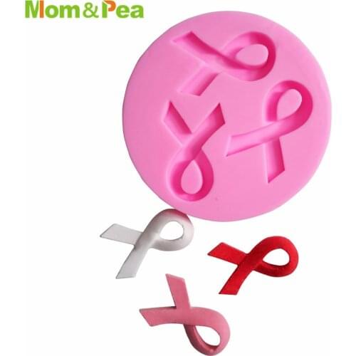 Mom&Pea MPA0763 Silk Ribbon Shaped Silicone Mold Cake Decoration Fondant Cake 3D Mold Food Grade