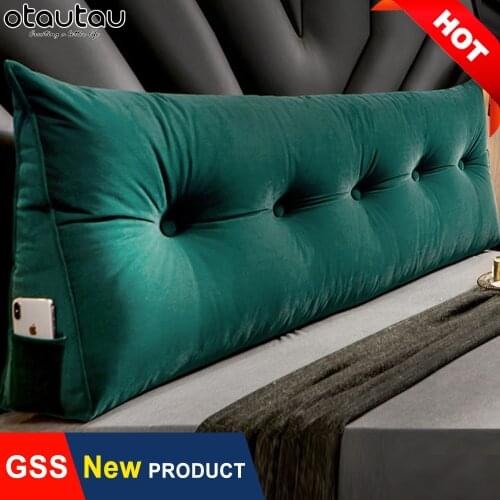 Soft Velvet Bed Pillow Case Home Decor Decorative Pillows Cushion Cover Adults Big Long Body Backrest Lumbar Pouf Corner Seat