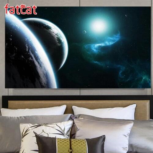 FATCAT Expansive space landscape Large Diy Diamond Painting Full square round drill 5d Diamond Embroidery Kit wall decor AE2890