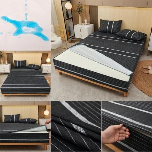 Six-Sided With Zipper Mattress Protector Cover Full Waterproof Sheets Dust Cover Queen/King /Twin/Full Customizable Bed Sheet