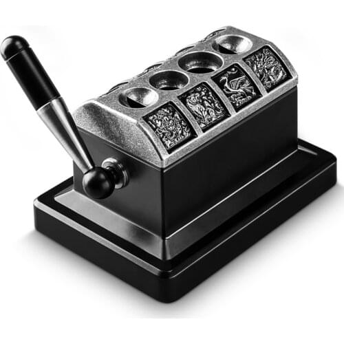 Cigar Cutter Bronze Bitch 4 Hole V-Cigar Cutter Stainless Steel desktop Cigar Scissors CC-134