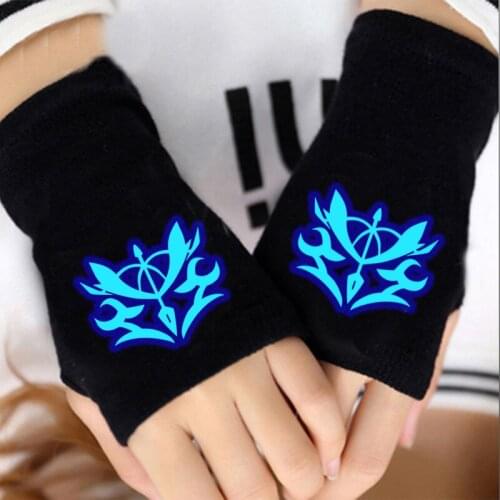 Half Finger Warms Fingerless Gloves Hand Warmer Winter Knitting Faux Wrist FGO Cosplay Gloves