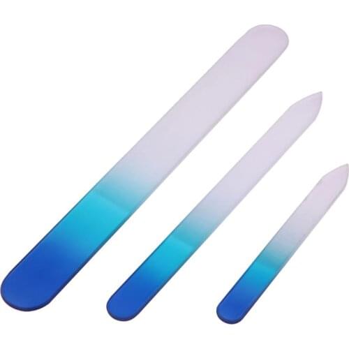 3pcs Different Sizes Nail Filer Buffer Crystal Glass Nail File Manicure Device Nail Sanding Polishing Buffing Tool Wholesale