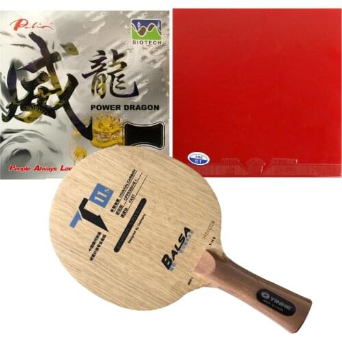 Pro Table Tennis/ PingPong Combo Racket: Galaxy YINHE T-11+ T11S with 729 Super FX / Palio Power Dragon Shakehand Long Handle FL