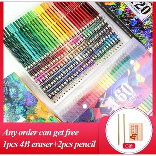 Brutfuner 48/72/80/120/150/160/180 Colors Professional Oily/Watercolor Aquarelle Colored Pencils Art Drawing Sketch Color Pencil
