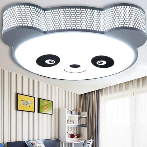 24W Modern fashion Led Ceiling light for children Dimmable bedroom Ceiling lamp for kits Birthday gift reflector lamp panda