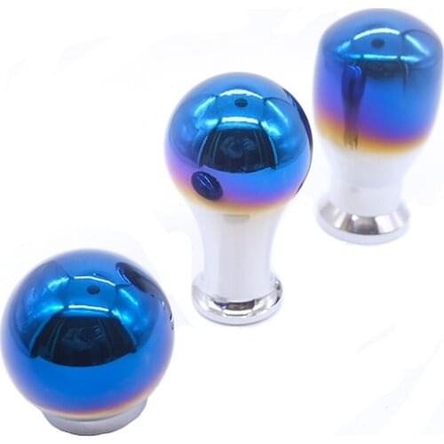 SPSLD gear shift knob aluminum baked blue gearshift knob racing universal gearshift knob round / thin / fat