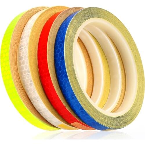1cm*8m Bike Sticker Reflective Strip Warning Tape Car-styling Car Reflective Stickers Bicycle Reflective Tape Decals