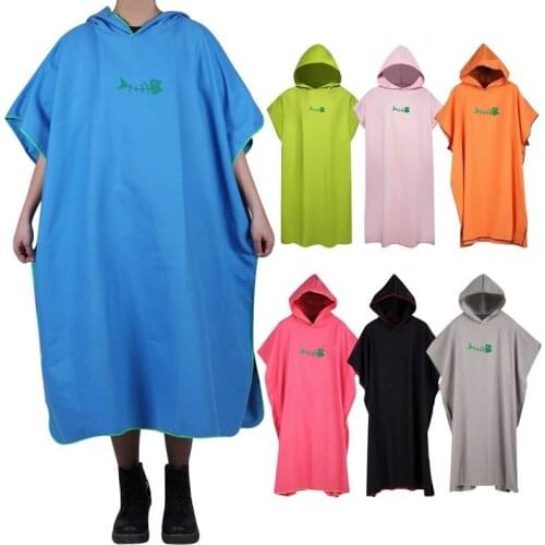 Hooded Loose Beach Surf Poncho Towel with Hood for Adults Women Men, Microfiber Beach Changing Robe for Swimming Bathing Wetsuit