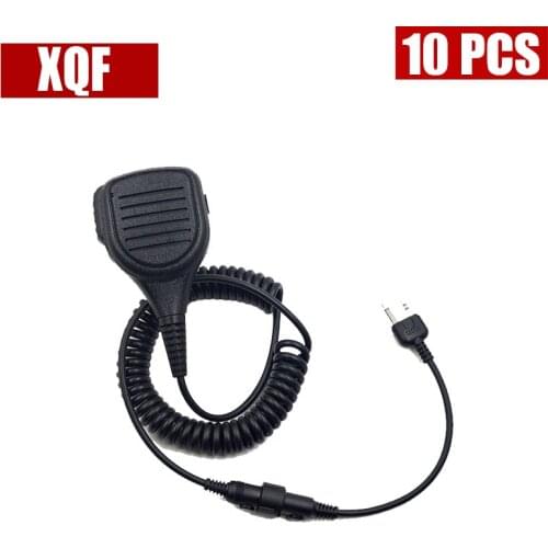 XQF 10PCS Handheld Pro Speaker Mic Microphone for Midland Radio Walkie Talkie GXT1050 GXT5000 GXT1000 GXT1050VP4 LXT380 New
