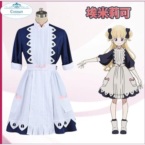Anime Shadows House Emily Cosplay Costume Outfits Clothes Red Turtleneck Top Skirt Bow Hairpin For Adult Women Halloween Party