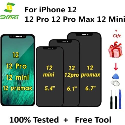 LCD Screen For iPhone 12 12 Pro 12 Pro Max 12 Mini LCD Screen Touch Screen Digitizer Assembly Display Replacement No Dead Pixel