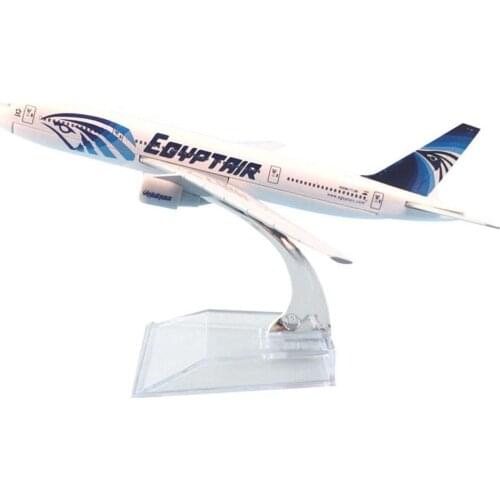 1/400 16cm Egypt Air B777 Plane Airplane Aircraft Model Kids Toy Airliner Simulation Aircraft Toy Collectible Gift Decoration