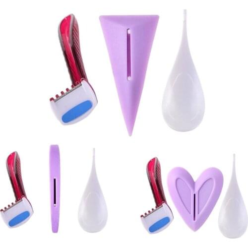 1 Set Women Bikini Dedicated Privates Shaving Stencil Sexy Female Pubic Hair Razor Intimate Shaping Tool