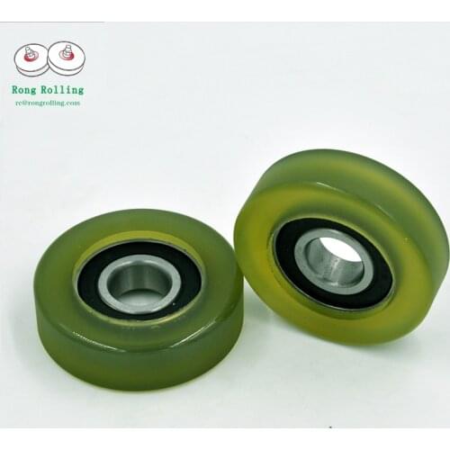 17*60*18 2.5 inch 6203RS high wear-resistant polyurethane rubber-coated bearings bore 17mm,roller diameter 60mm,width 18mm