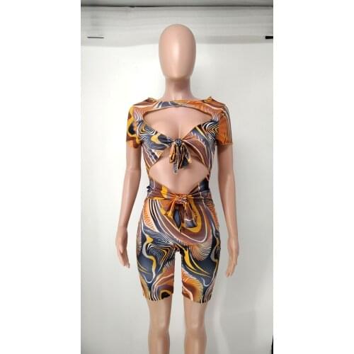 2021 Best Quality Famous Brand Women Jumpsuit Hollow Out Low Cut Sexy Club