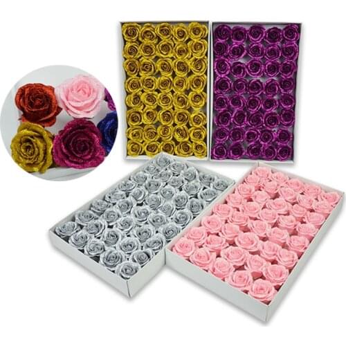 30/40Pcs Dia 7cm Bath Body Flower Floral Soap Rose Flower Head Artificial Flowers Home Decor For Wedding ValentineS Day Gift