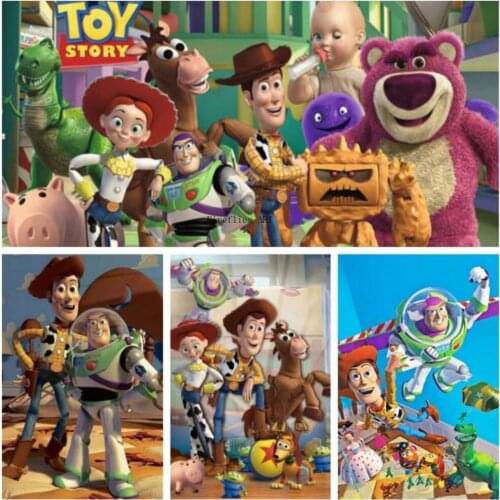 5D DIY Full Square Round Diamond Painting Disney Toy Story Diamond Embroidery Mosaic Picture Cross Stitch Kits Home Decor