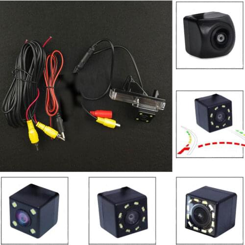 Car CCD Night Vision 4 8 12 LED Fisheye Rear View Camera Waterproof For Toyota Reiz 2008 2009,Land Cruiser Prado 120 2002-2009