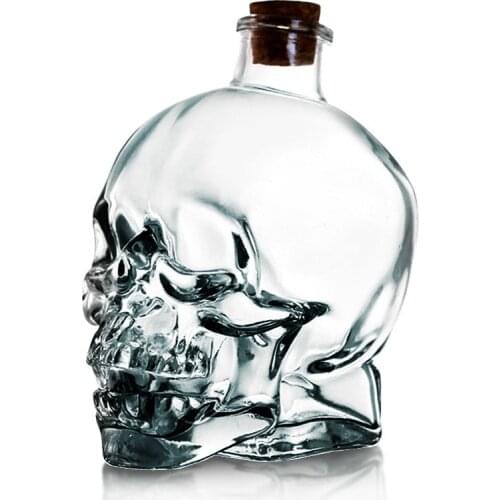 Skull head bottle creative decanter whiskey glass wine glass seal wine storage home brewed wine bottle wine set size optional