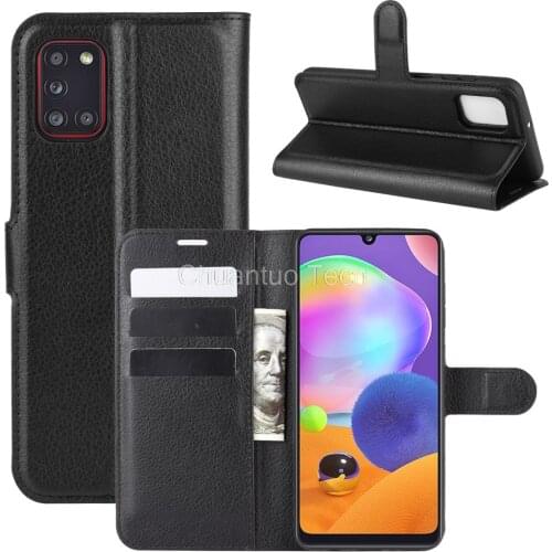 Book Style PU Leather Case Cover for Samsung Galaxy A31 Flip Wallet Phone Bags Cases with Stand for Samsung Galaxy A31 6.4