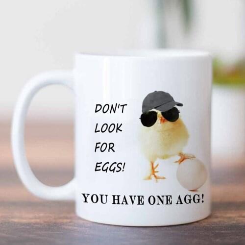 Chick with Chickens Eggs Saying Funny Baby Chicken for Men Fathers Day Easter Gift Coffee Mugs